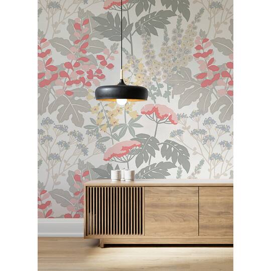Katie Hunt Pink & Dove Gray Pink Paradise Wall Mural
